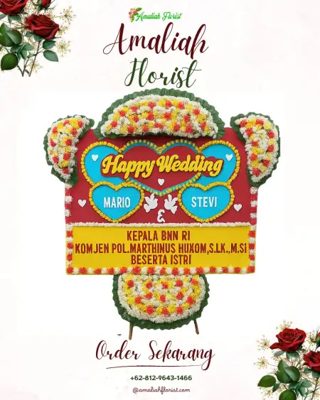 Papan Bunga Pernikahan Tunjungtirto